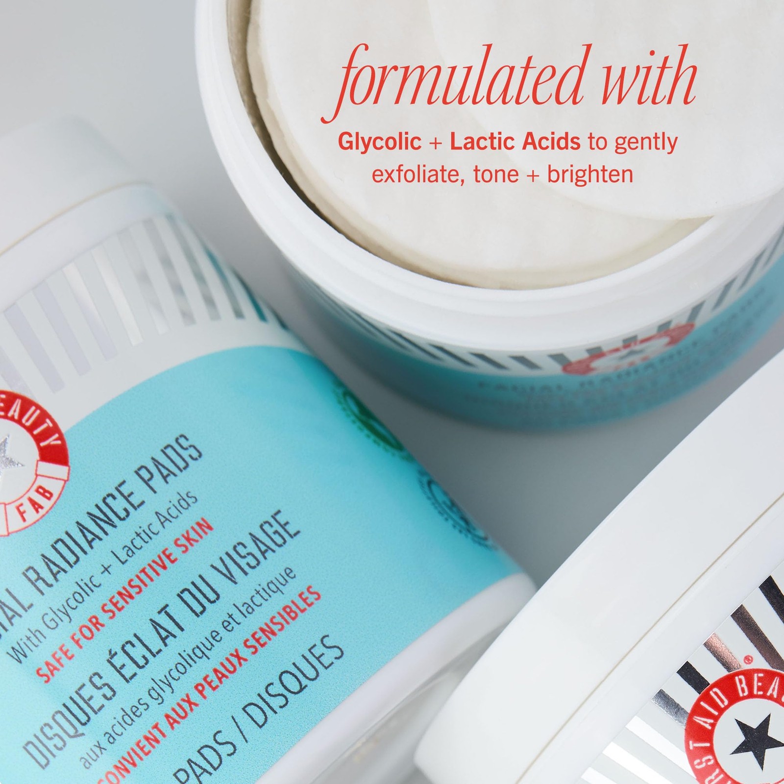 – Facial Radiance Pads with Glycolic & Lactic Acids, Daily Exfoliating Pads w…