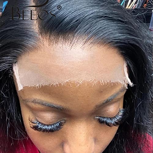 BEEOS 5×5 HD Lace Straight Human Hair Closure 18 Inch Natural Color