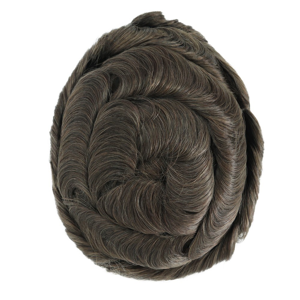 Toupee For Mens Lace Front Human Hair Replecement System Hairpieces Bleach Knots