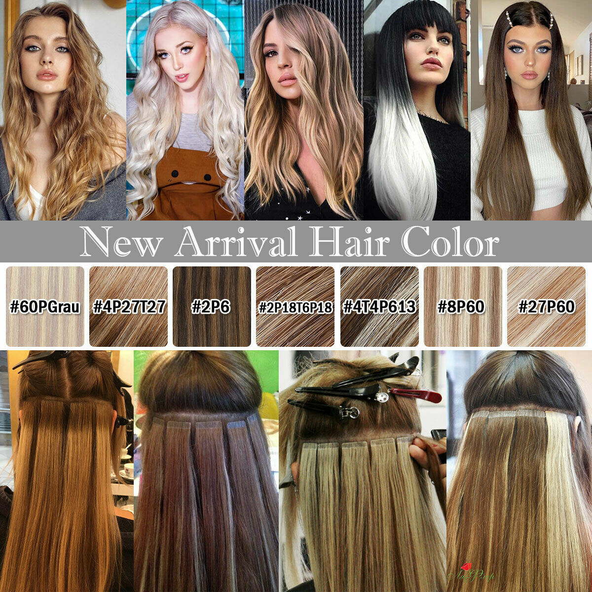 Adhesive Invisible Tape in Real Human Hair Extensions Skin Wefts Remy Hair Style