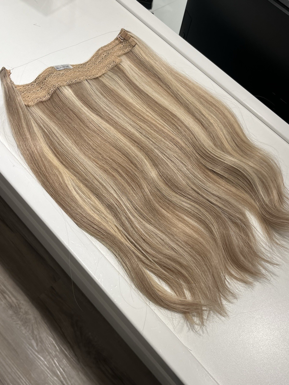 HALOCOUTURE Original Human Hair Extension 16″ COLOR 116 Ash Blonde