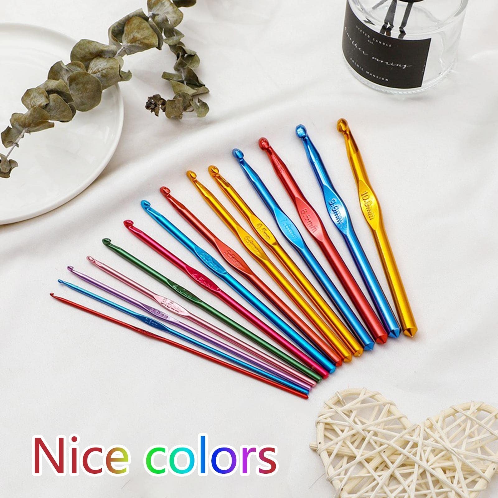 BCMRUN 14 pcs Multicolor Aluminum 2.0mm, [‘Multi color (random color)’]