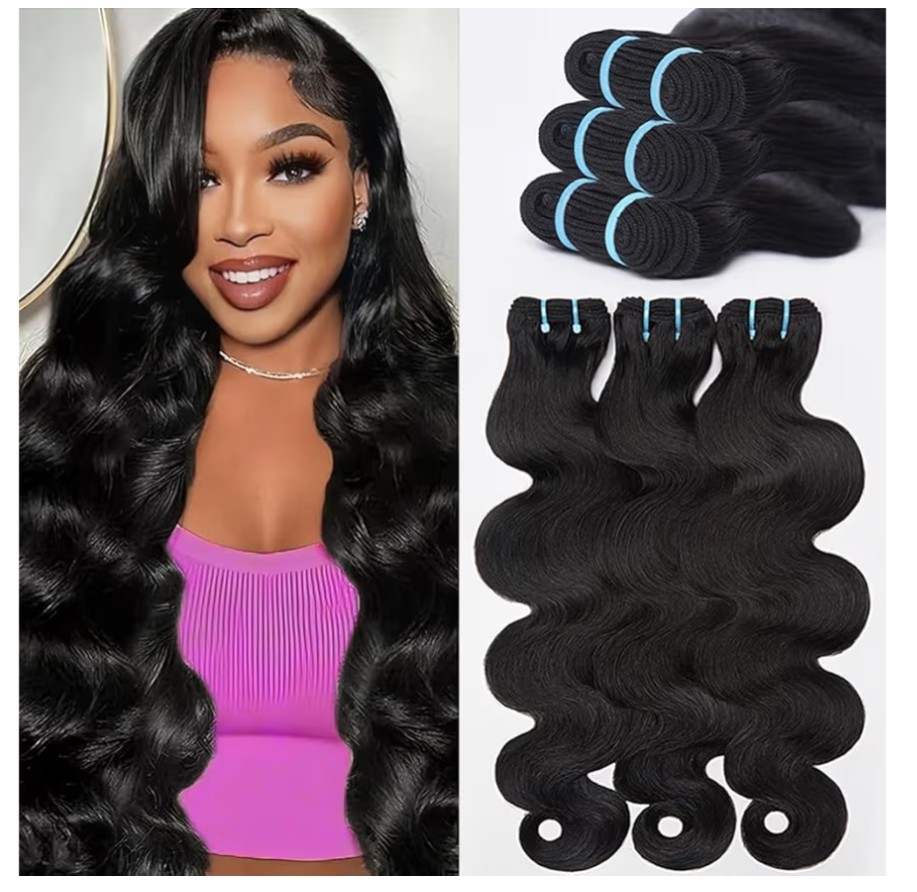 16A Quality Raw Indian Body Wave Human Hair Bundles 14” 16” 18” 3 Bundle Set GWP