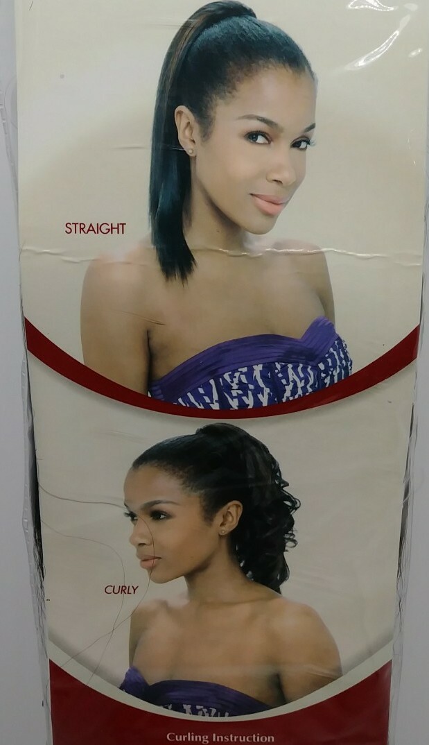Model Equal Drawstring 12″Ponytail Full Cap Wig Dk Brown/Auburn Heat Curl (I