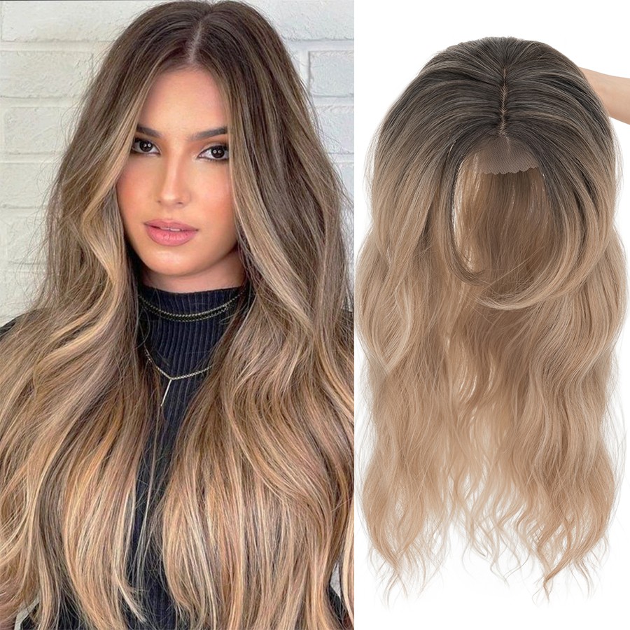 6.5*6.5in Hair Topper Clip In Hair Extension Lace Toupee Natural Hair with Bangs