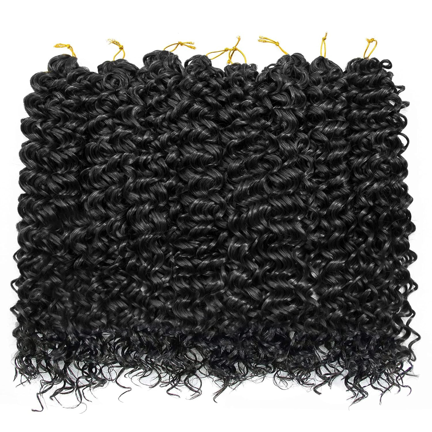 8 Packs Curly Crochet Hair Gogo Curl Crochet Hair for Women Natural Black Deep W