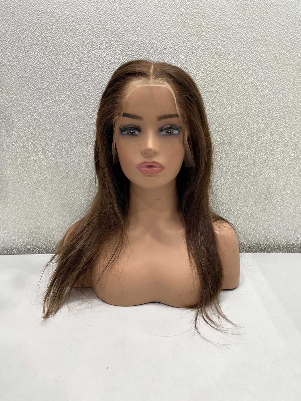 Alipearl 18″ Dark Brown Human Hair M Hairline HD Lace Front Wig, 250% Density
