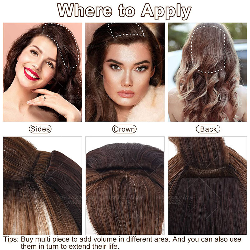 INVISIBLE Clip Ins 100% Remy Human Hair Extensions Blad Root Patch THICK Blonde