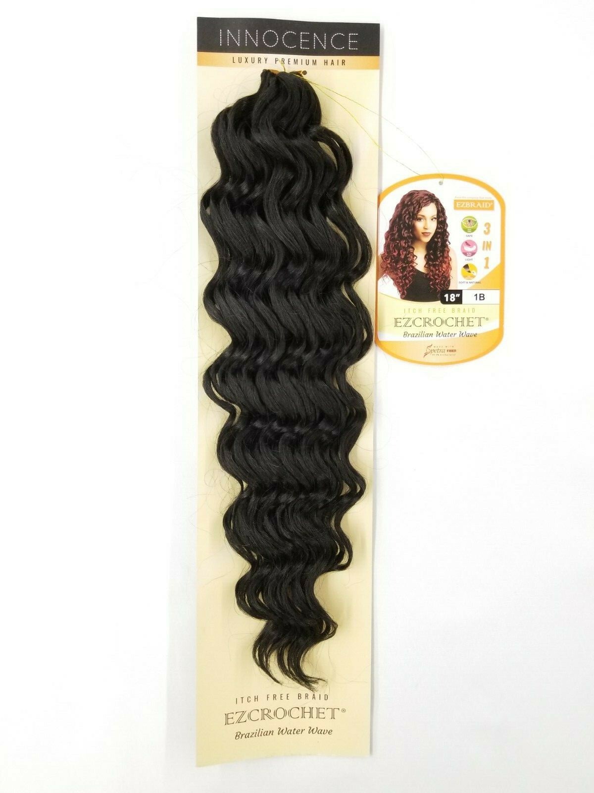 I&I Hair Innocence EZCROCHET Water Wave Crochet Braiding Hair Spectra 18″