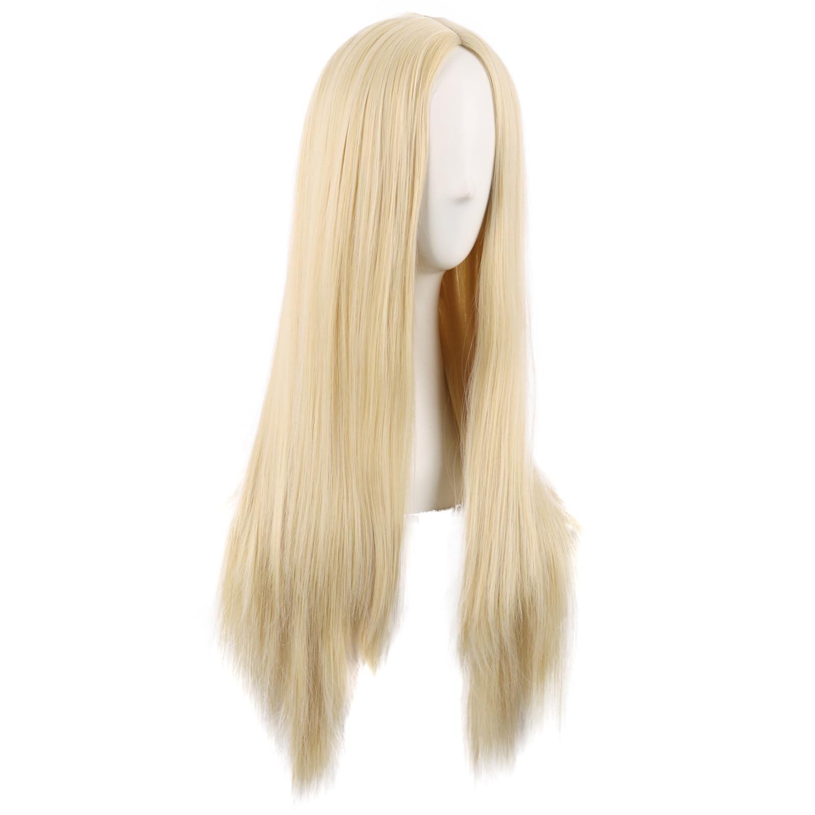28 Inch/70 cm Women Special Long Straight Synthetic Wig (Mixed Blonde)
