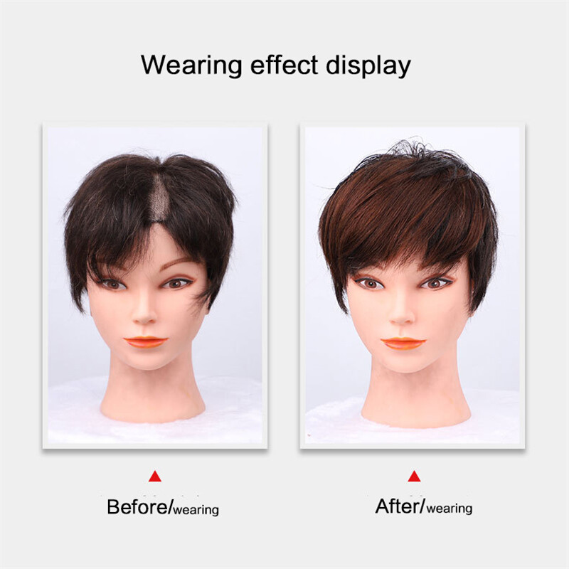 topper male short hair top refill piece handsome real hair long-lasting hot fluf