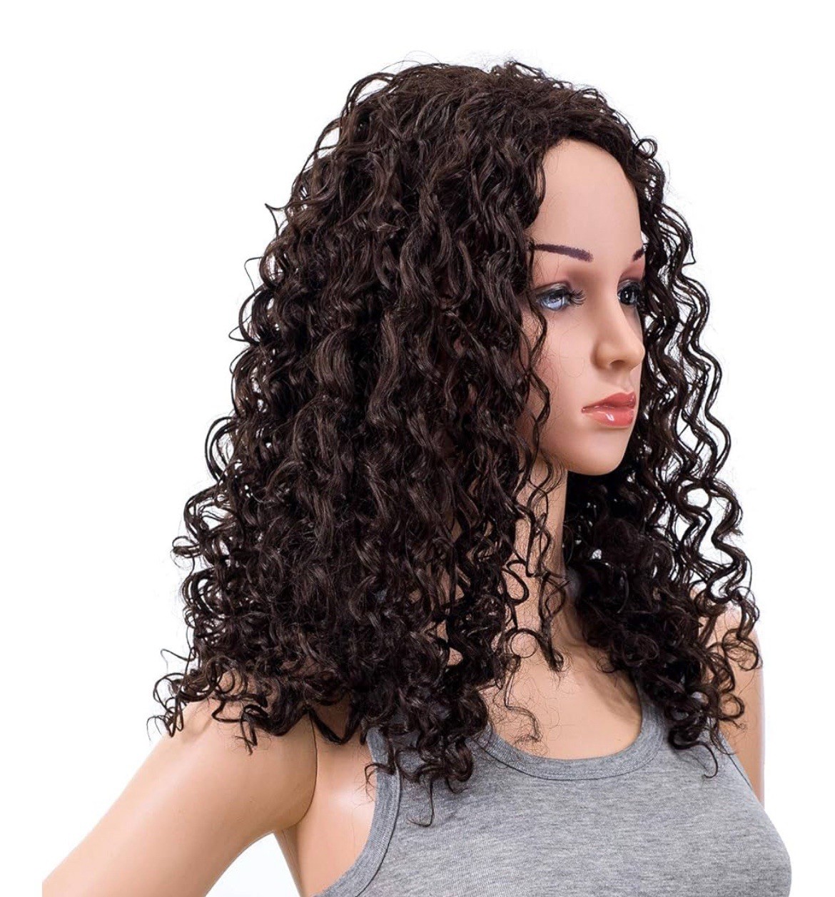 20-Inch Long Big Bouffant Curly Wigs for Women Synthetic Heat Resistant Fiber…