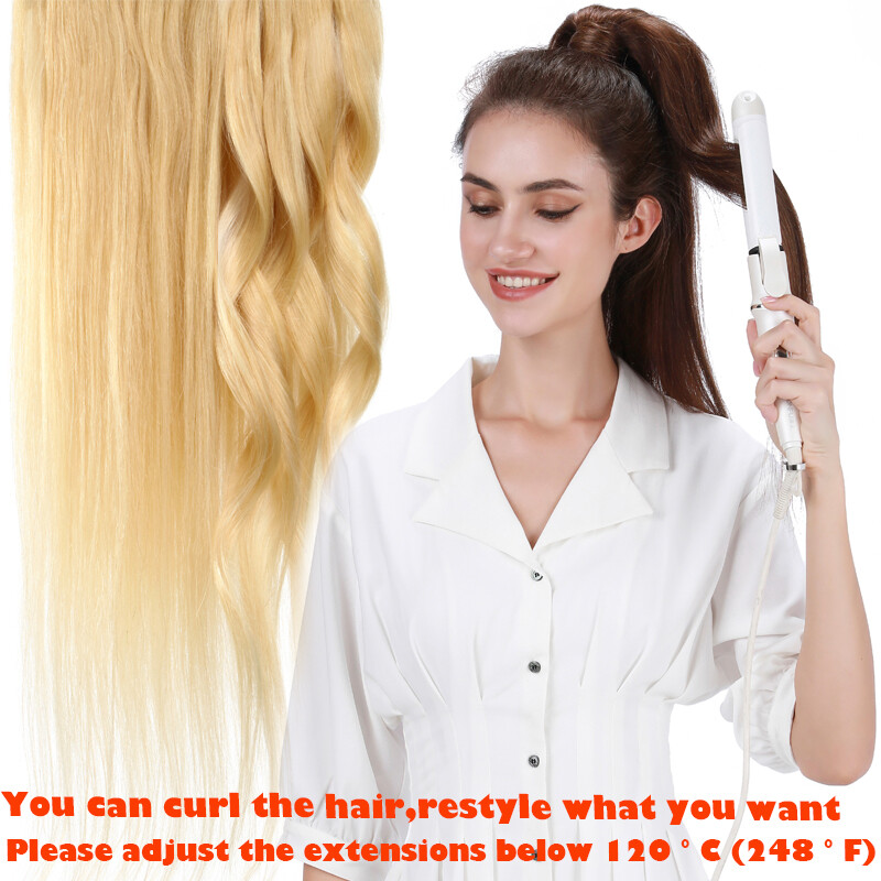 Traceless Russian Tape In Remy Human Hair Extensions Skin Weft FuLL Head Ombre#