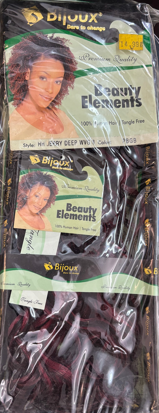 Bijoux Premium Quality Beauty Elements 100% Human Hair HH Jerry Deep WVG 8 PBGB
