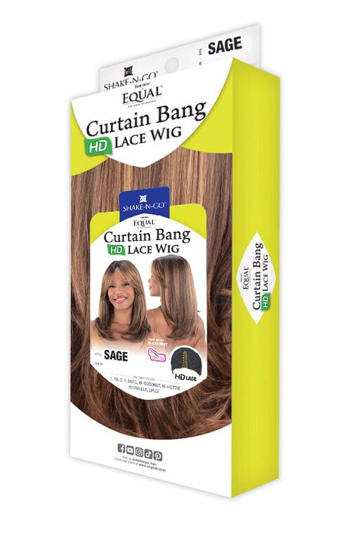Freetress Equal Curtain Bang Synthetic Lace Wig SAGE