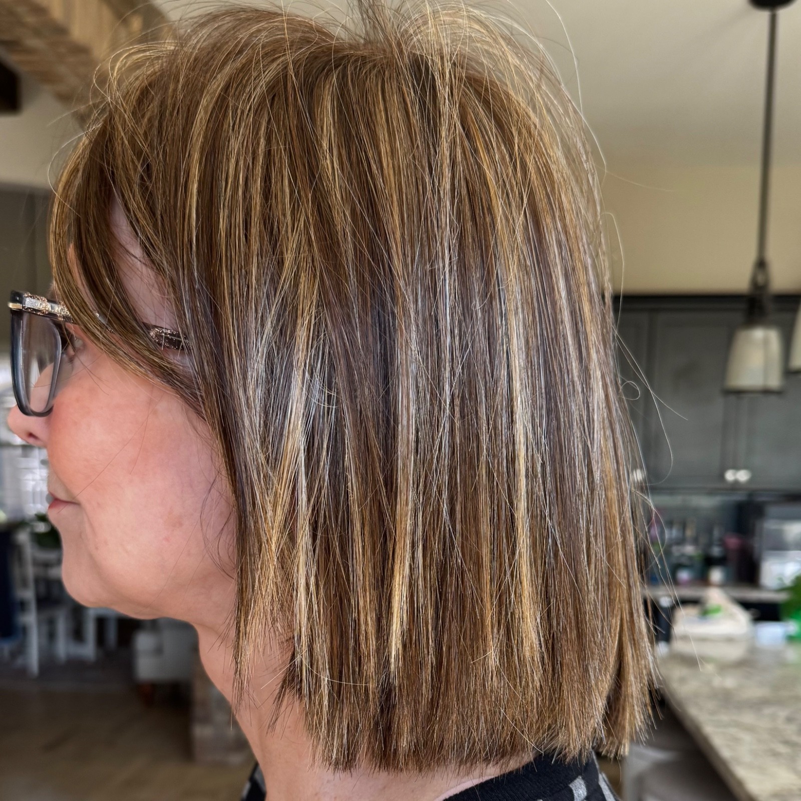 Estetica Ellis Wig Lace Front Mono Caramel Kiss Mono Part Blunt Bob Highlighted