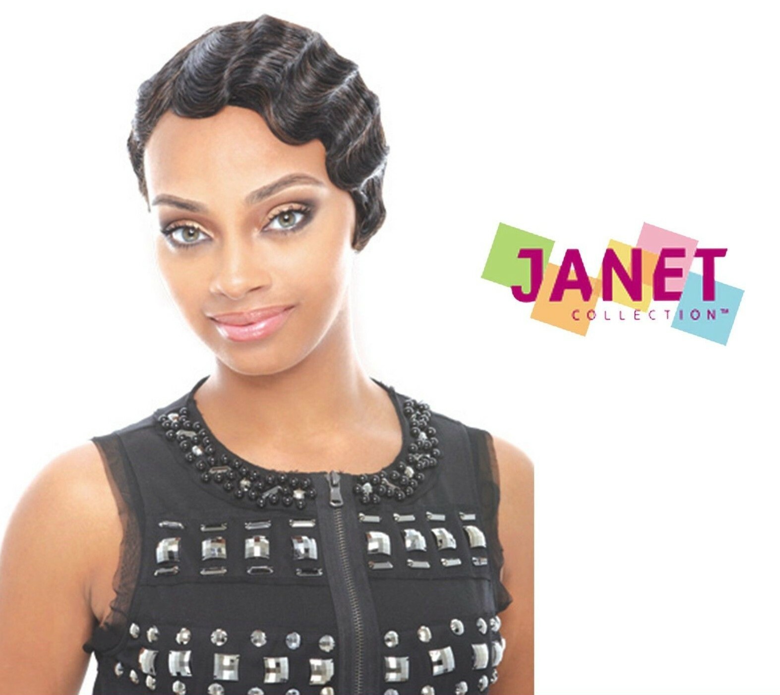 MOMMY 2 (TWO) – 100% Remy Human Hair Wig – Finger Wave Style – Janet Collection