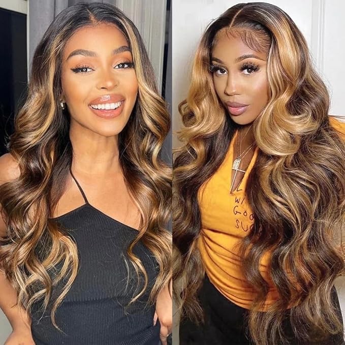 Blonde Highlight 13×6 Lace Front Wig – Glueless Ready to Wear 26inch Body Wave
