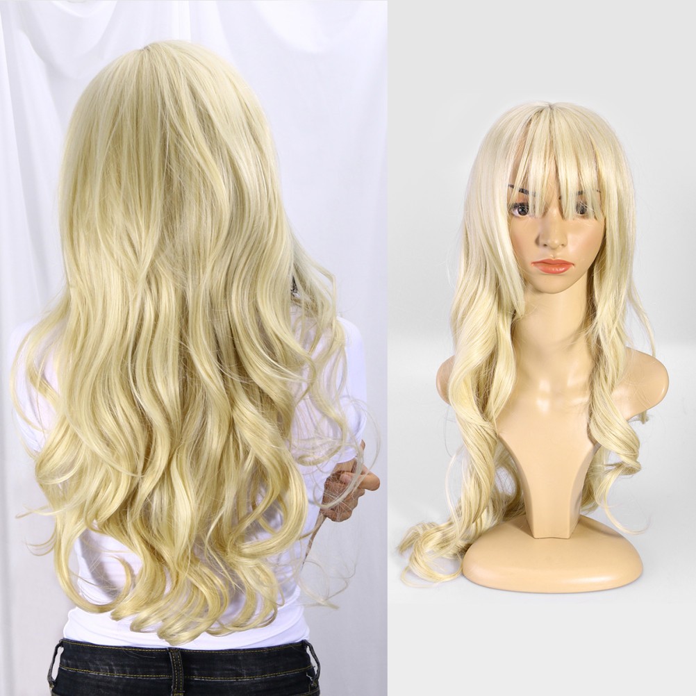 Wig High Temperature Fiber Light Brown for Daily Use 1Set 27.6Inch