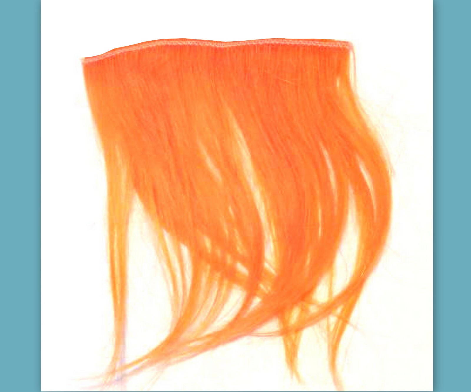 dyed Human Hair Bangs Clip in Emo Scene extensions Women rainbow weft costume