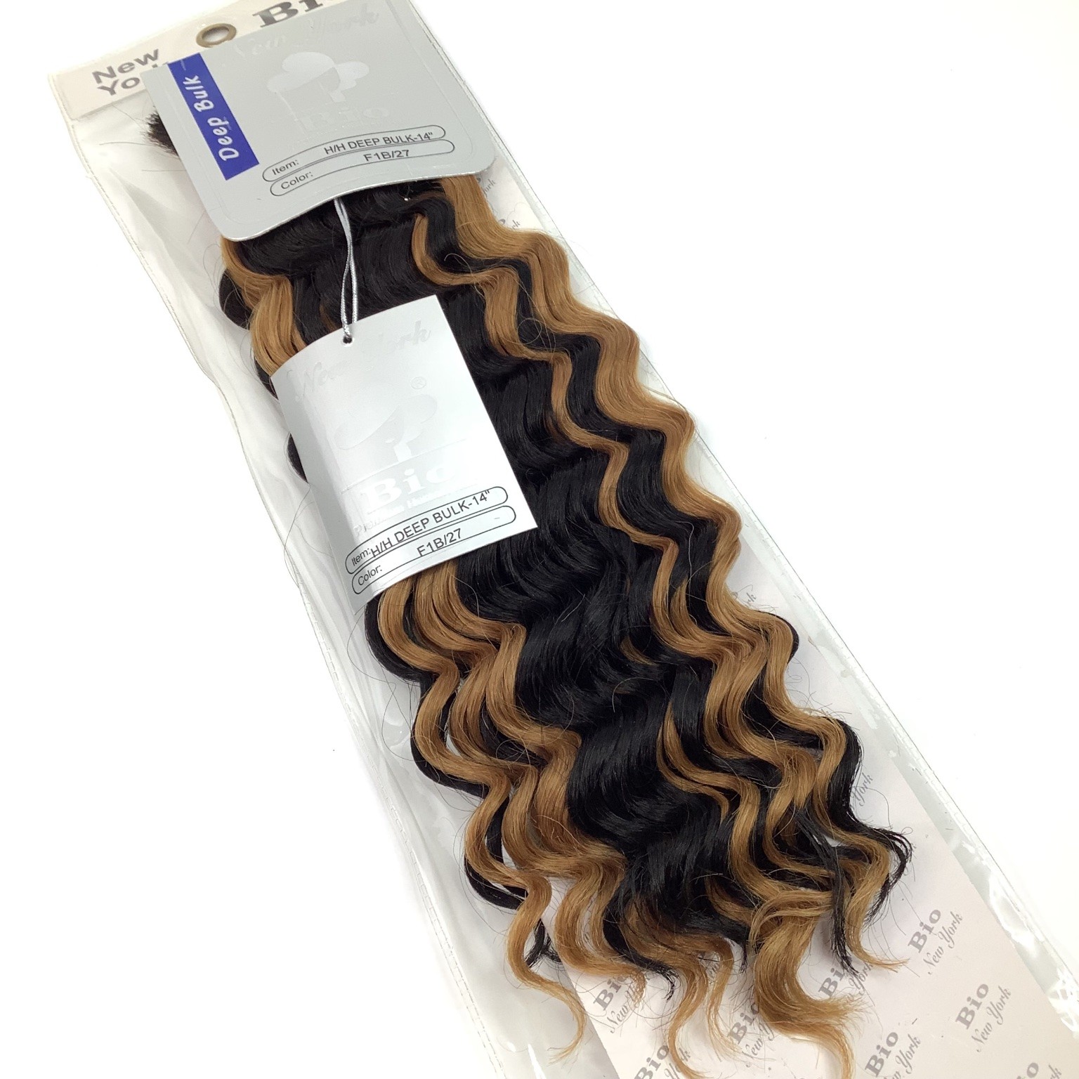 New York Bio H/H DEEP BULK-14″ Hair Extensions F1B/27 Wavy Premium Human Hair