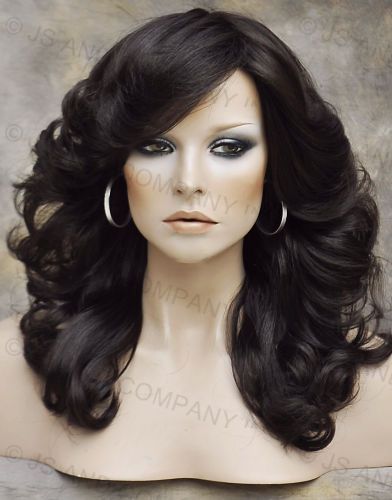 farrah fawcett Wig Glamorous New Big open Wavy Medium Brown Wig Medium CA 6