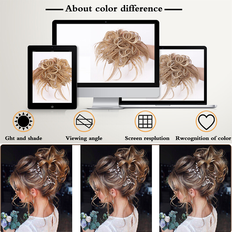 85G Thick Messy Bun Hair Piece Scrunchie Updo Wrap Hair Extensions Real as human