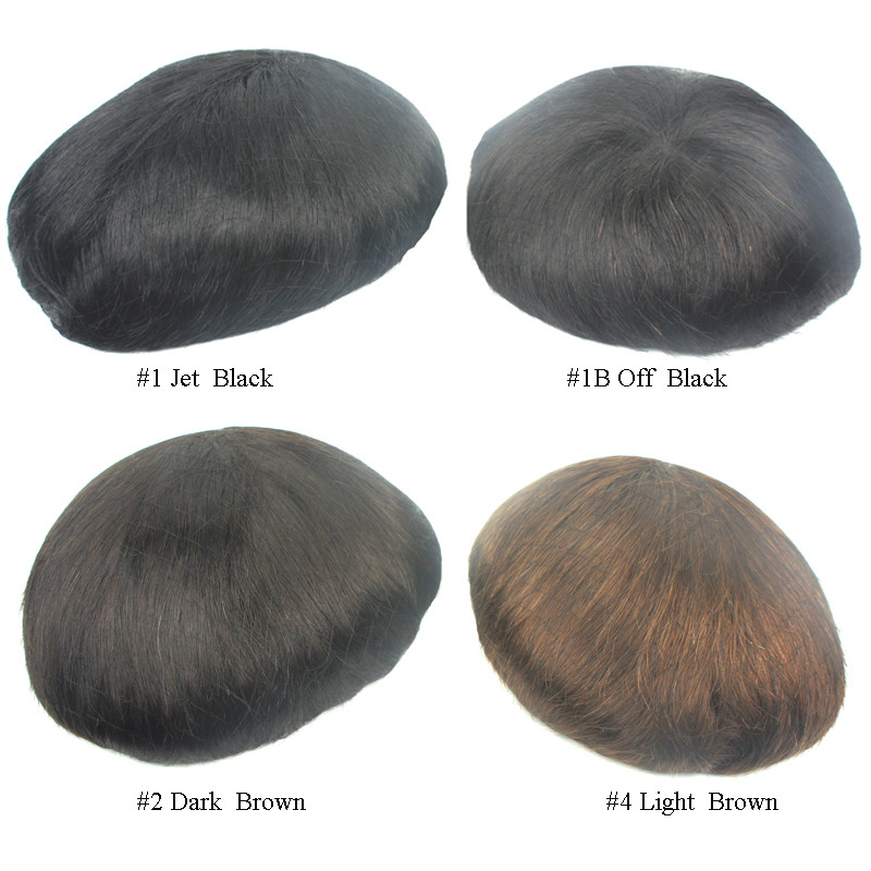 N.L.W Toupee for mens 0.04 mm PU human hair pieces natural base 10×8″
