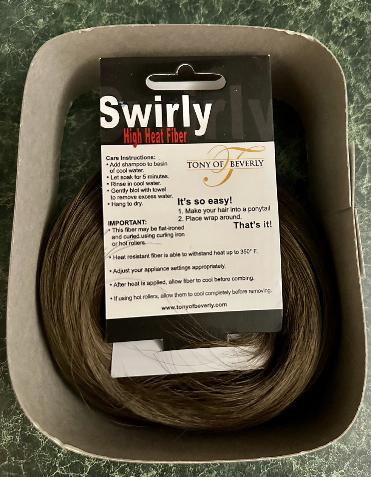 Tony of Beverly Hills Swirly Salon Quality Hairpiece NWT Color 8