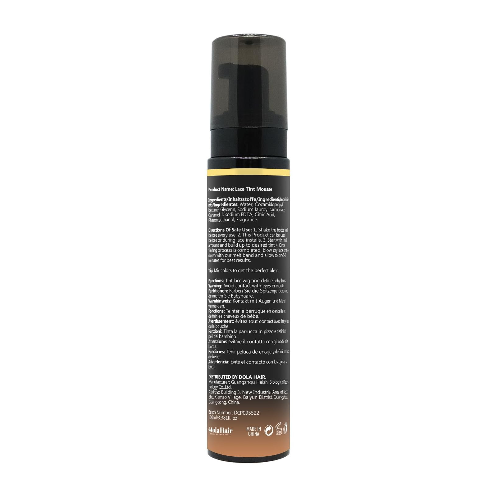 Dolahair Lace Glue Kit – Complete Set with Tint Mousse, Wig Dark Brown