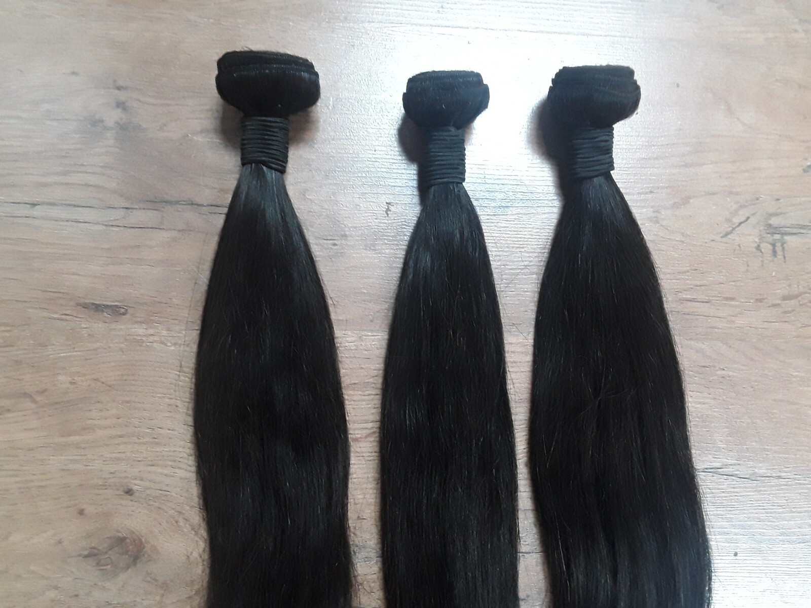 3BUNDLES BRAZILIAN VIRGIN HUMAN HAIR THICK SILKY STRAIGHT 18+18+18INCH 300g.12A