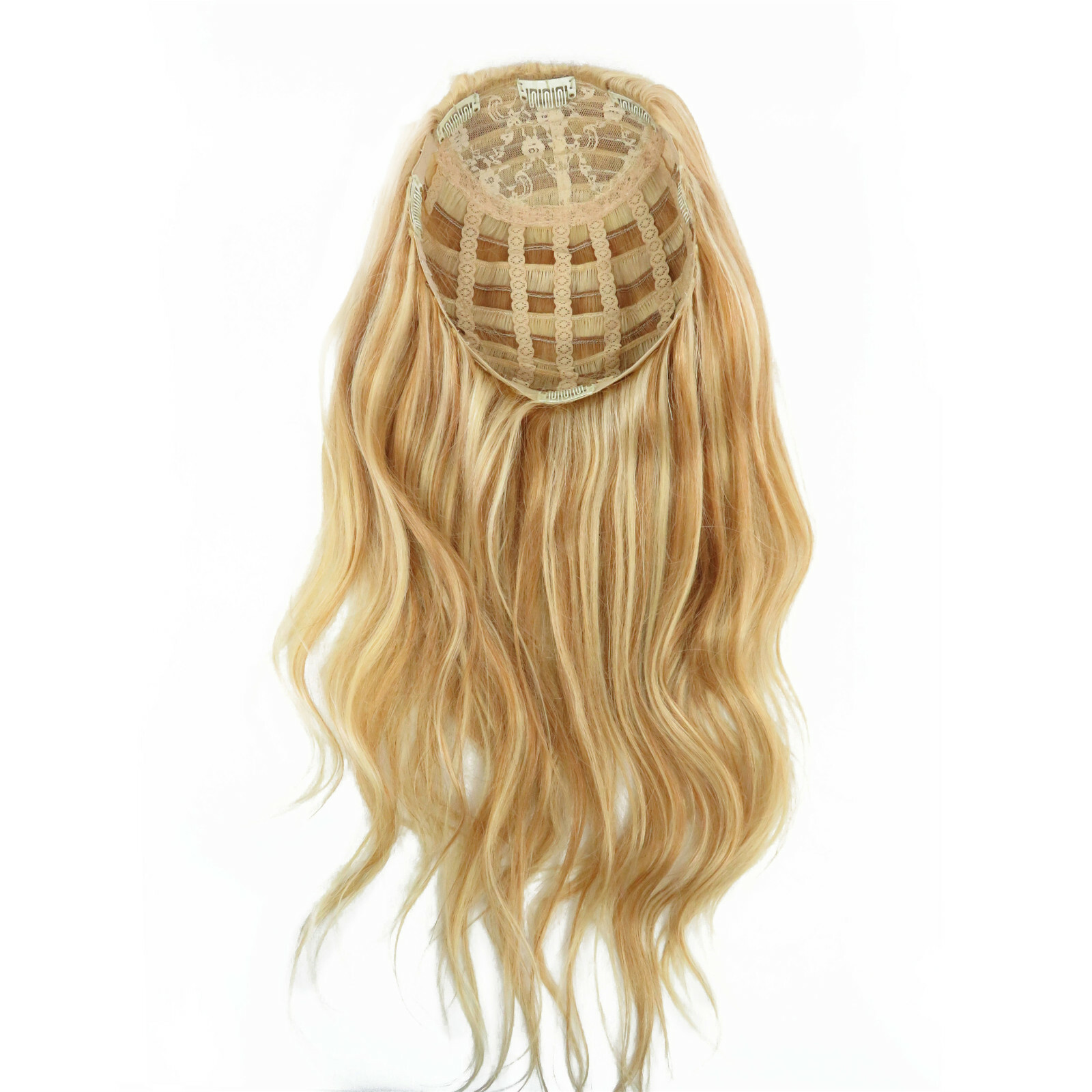 8A Brazilian Body Wavy Hair Remy Human One Piece 3/4 Half Wig Machine Weft Cap