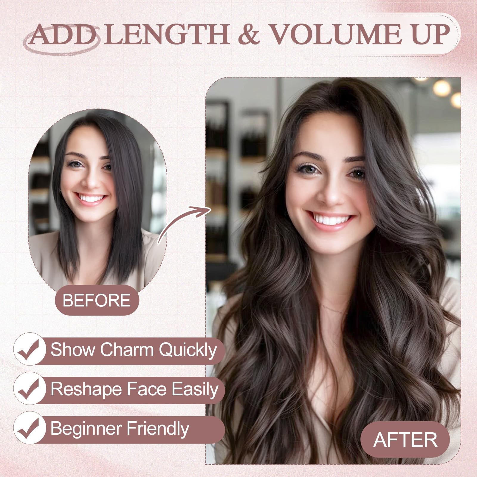 Sego Pro Halo Hair Extensions Real Human Hair Wavy Invisible Wire Hairpiece