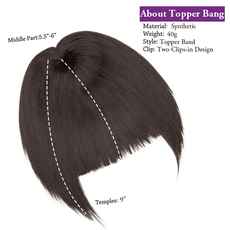 Highlight Bangs Clip in on Hair Extensions Thick/Thin Fringe As Human Hairpiece