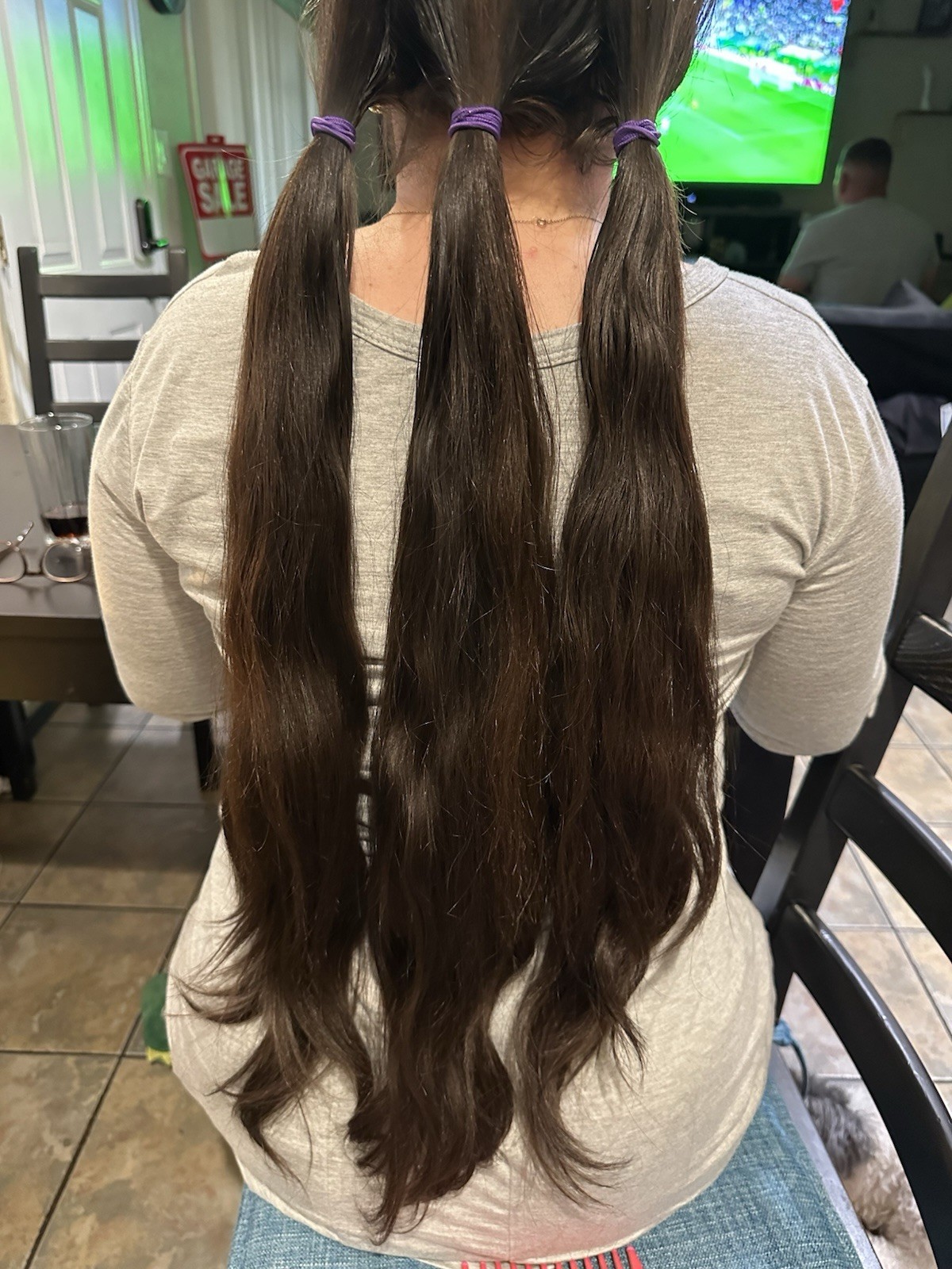 100% All virgin human hair 1 ponytails 20 inches long