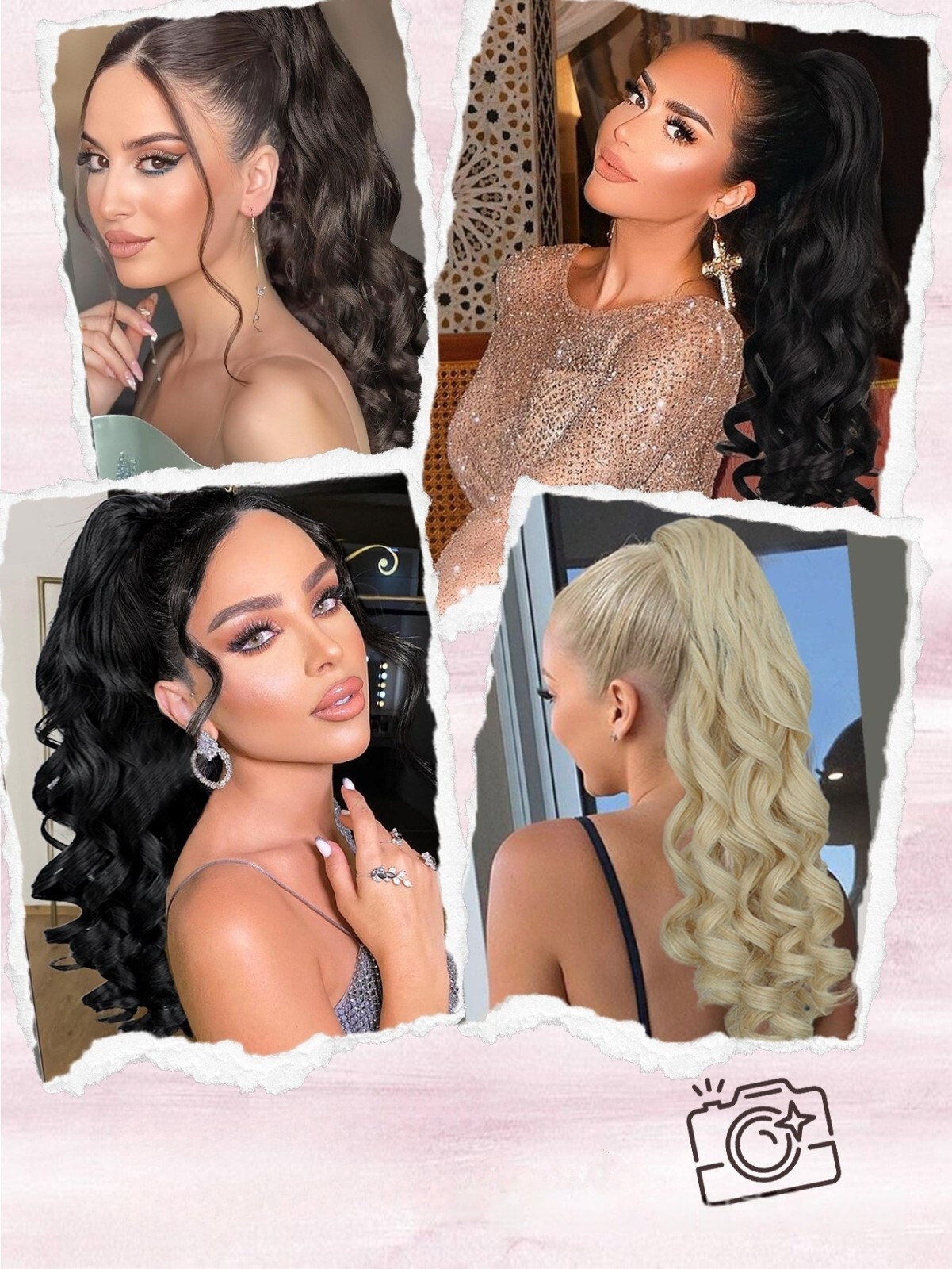 26″ Real Ponytail Claw Clip Hair Extension Pony Tail Thick Hairpiece in As Human