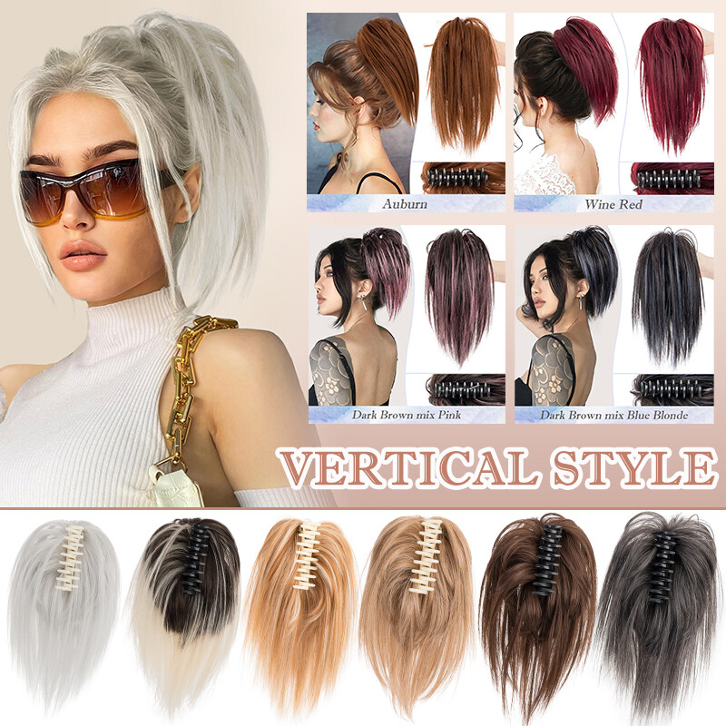 Bendable Short Ponytail Extensions High Fluffy Bun Curly Hairpiece Pony Tail GBP