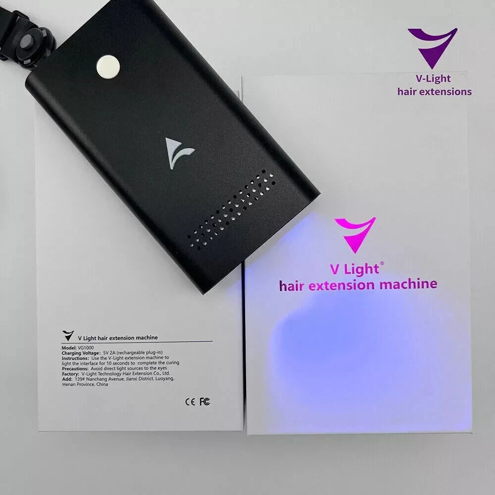 V Light Hair Extension Machine Box Sets (15-Piece) – 4 Glue & 4 Removal Solution