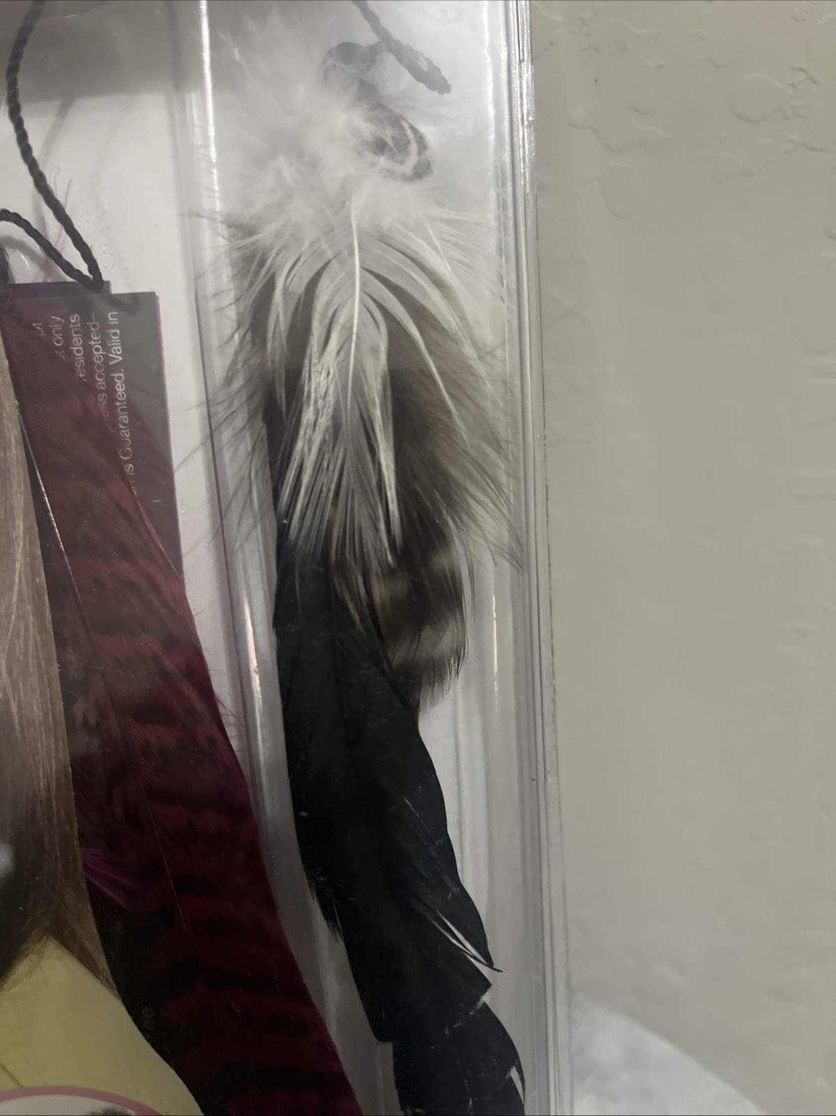 2pk Fuchsia Pink & Smoky Ash SNAP-ON FEATHERS Instant Extensions Seen on TV New!