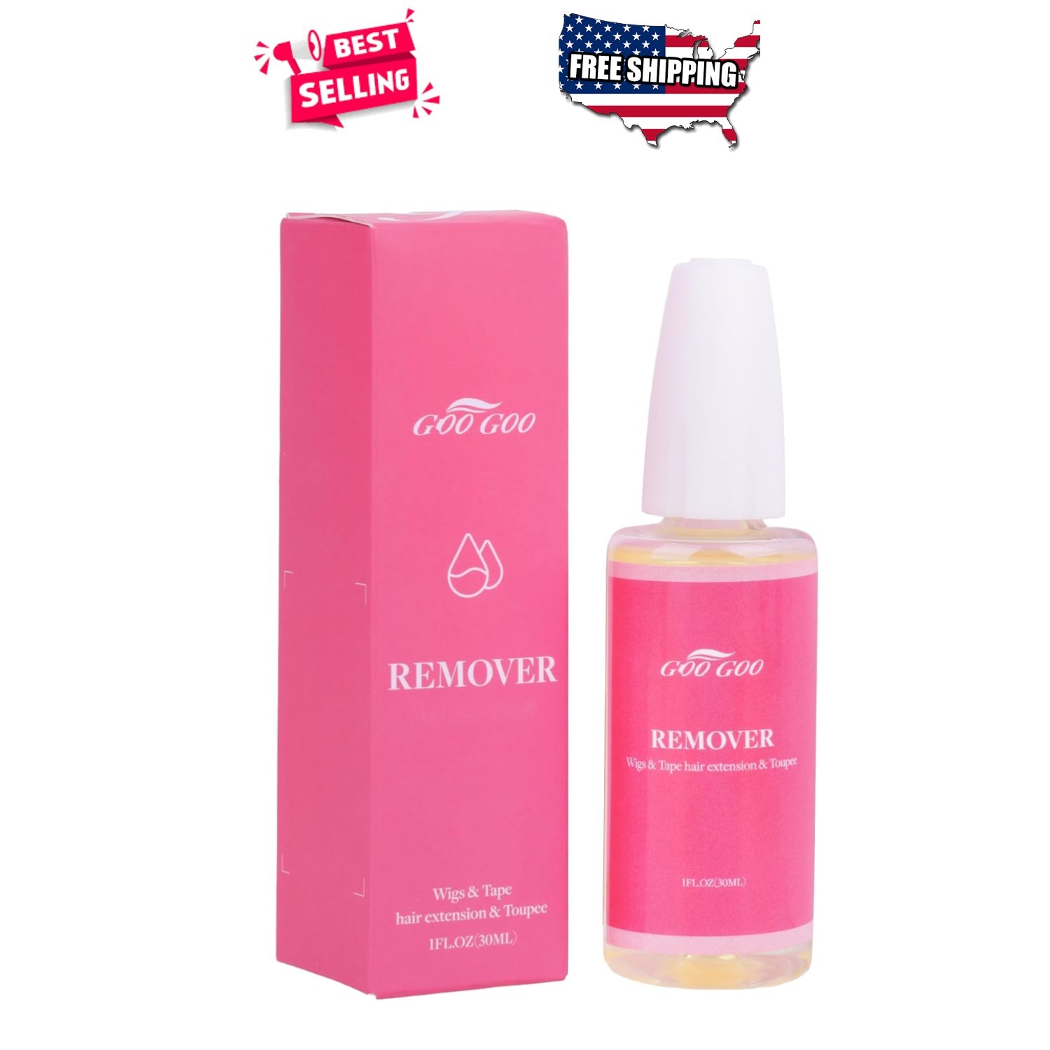 Tape in Extension Remover 30ml Fast Acting Wig Glue Adhesive Remover Gentle Safe