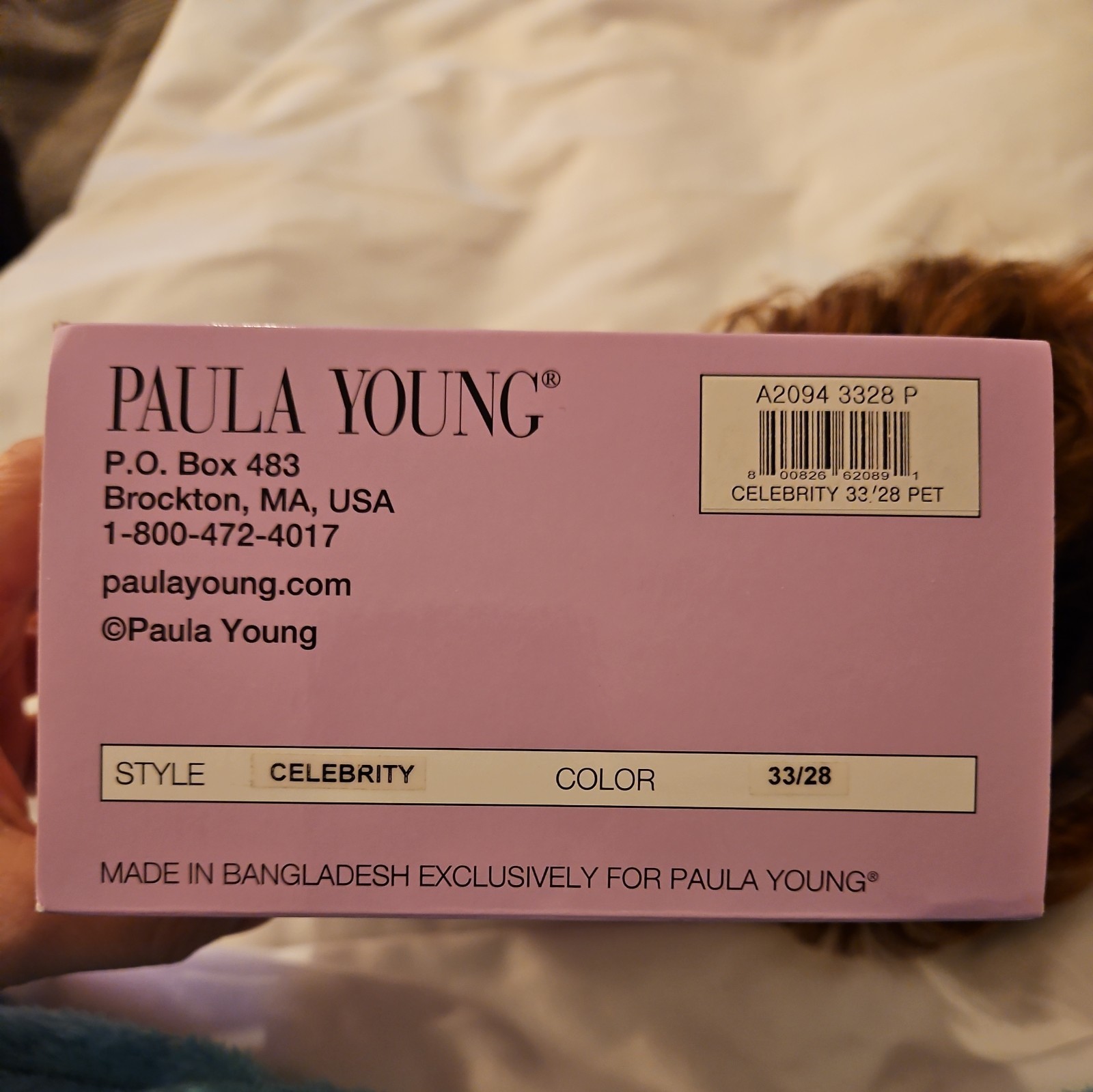 Paula Young Celebrity Auburn Short Wig A2094 Petite Color 33/28 with Box