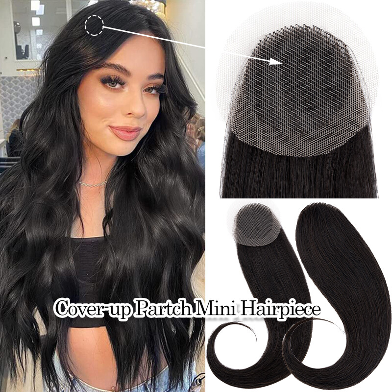 Thin Skin Hairline Bald Spot Hair Patch Frontal Hairpiece 100% Remy Human Hair