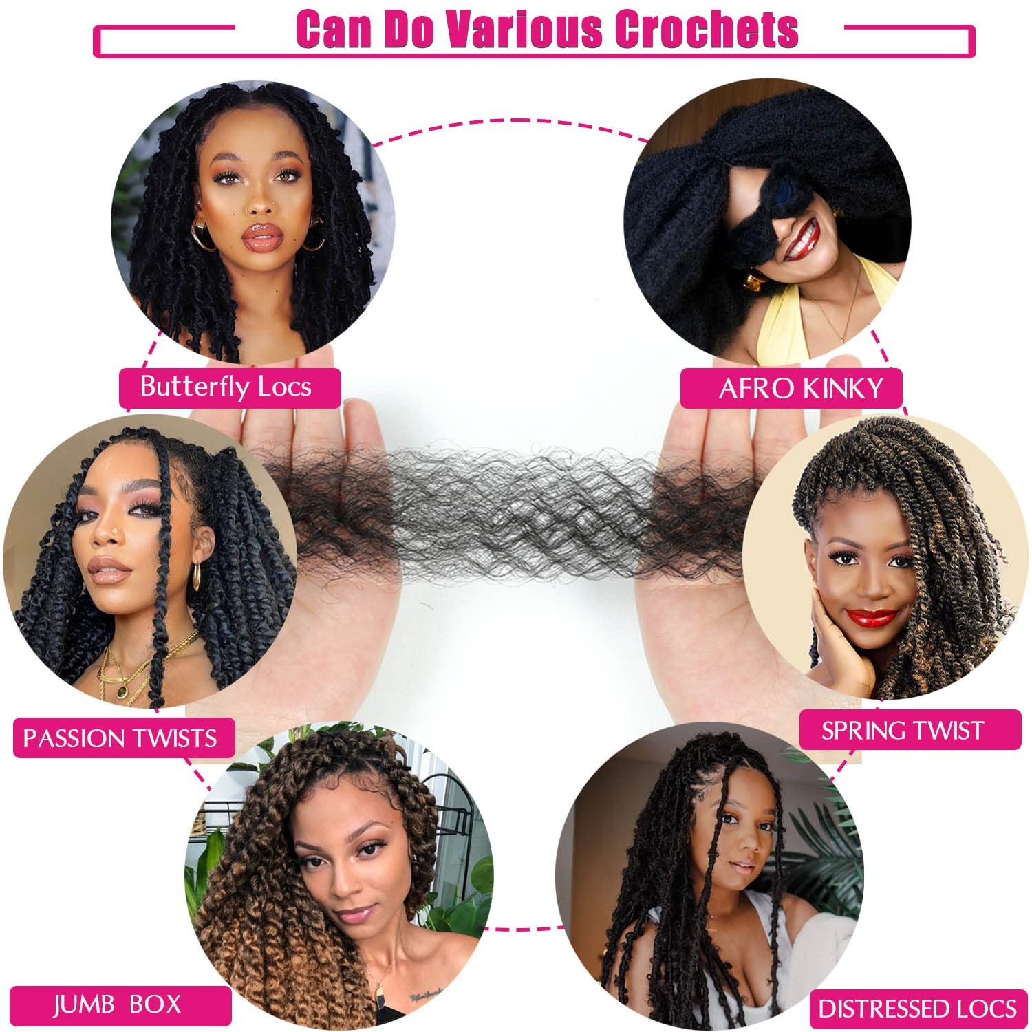 Afro Twist Hair 24 Inch 3 Packs, Springy Afro Twist Hair Pre Fluffed Spring Twis