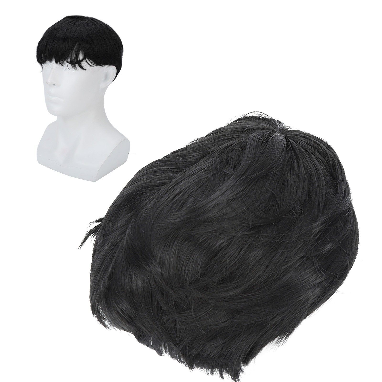 Men’s Short Wig Fluffy Natural Fashionable Comfortable Wear False Hair Wig For