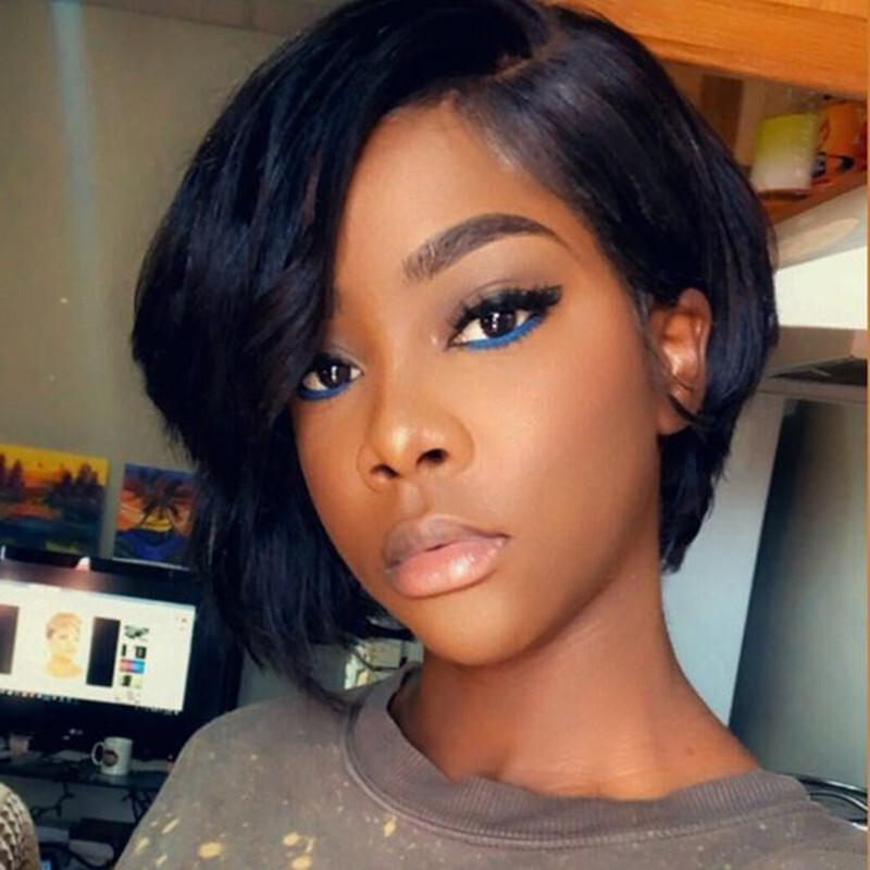 Short Pixie Cut Wig Human Hair Wigs For Women Straight L Part Lace Front Wigs US