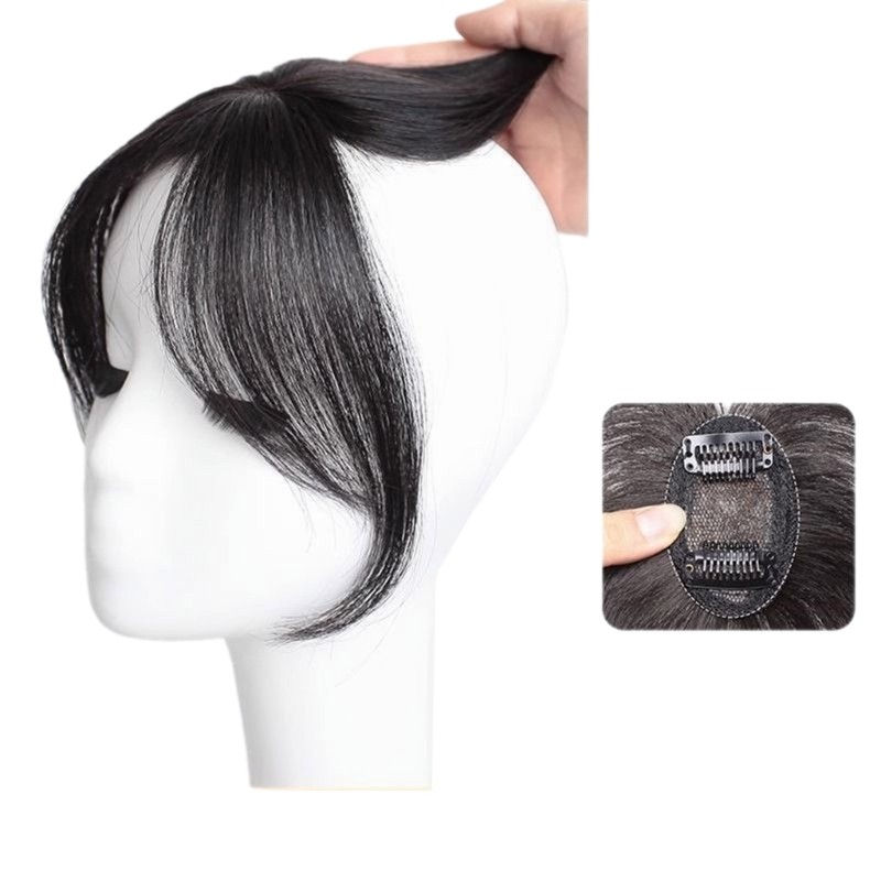 False Bangs Toppers Hair Extensions Toupee for Covering White Loss Daily Wear