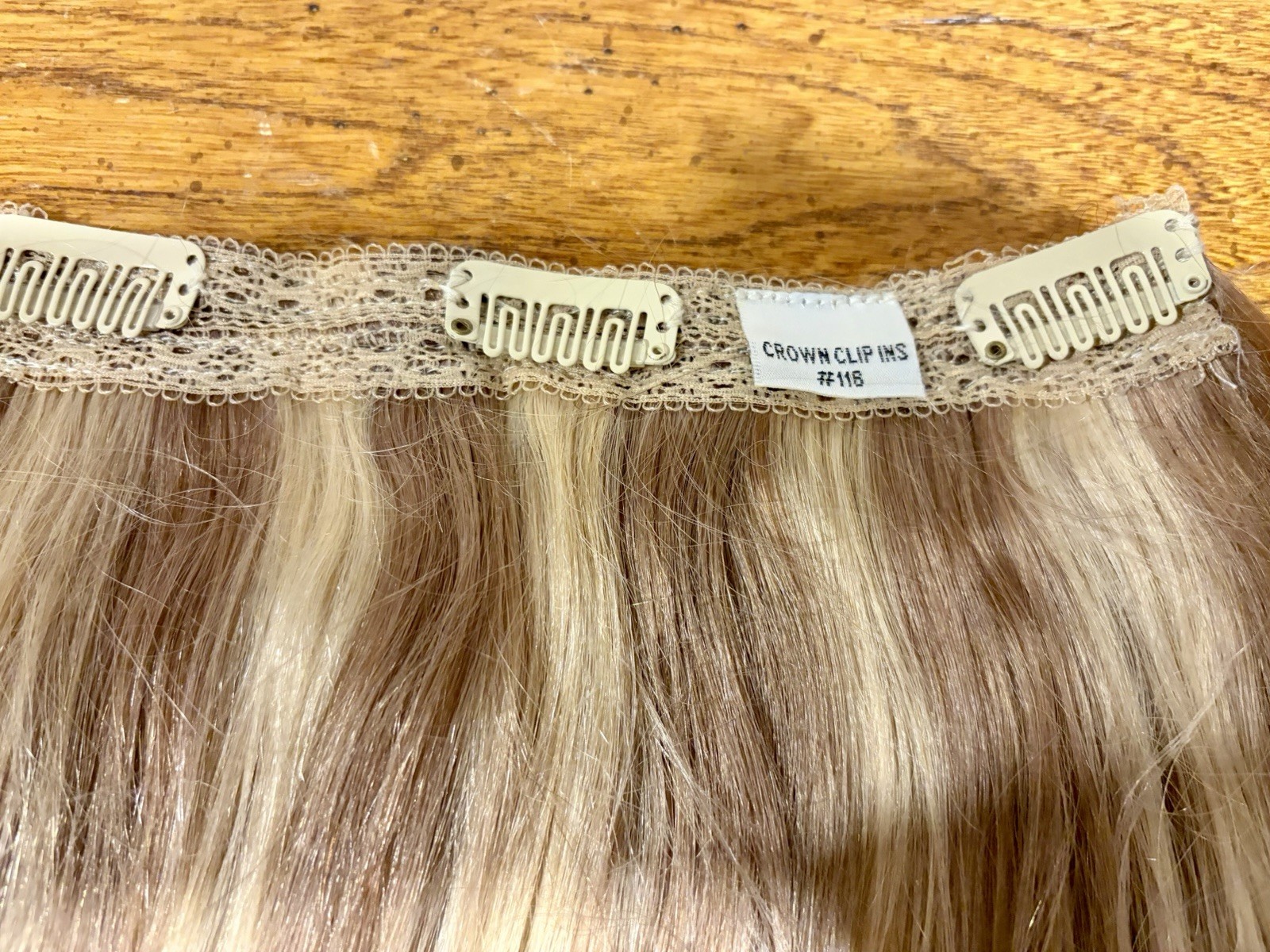 Hidden Crown 9” Clip In Extensions 3 Pieces Real Human Hair, Blonde Brown