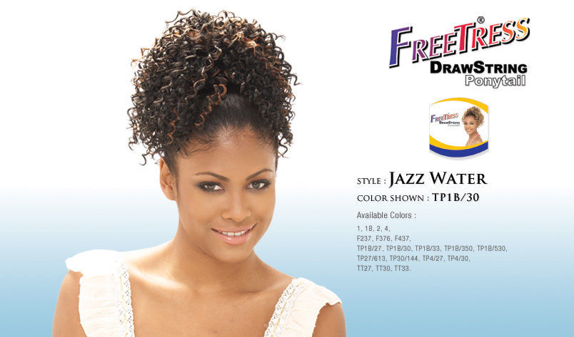 JAZZ WATER FREETRESS DRAWSTRING PONYTAIL SHORT CURLY HAIR