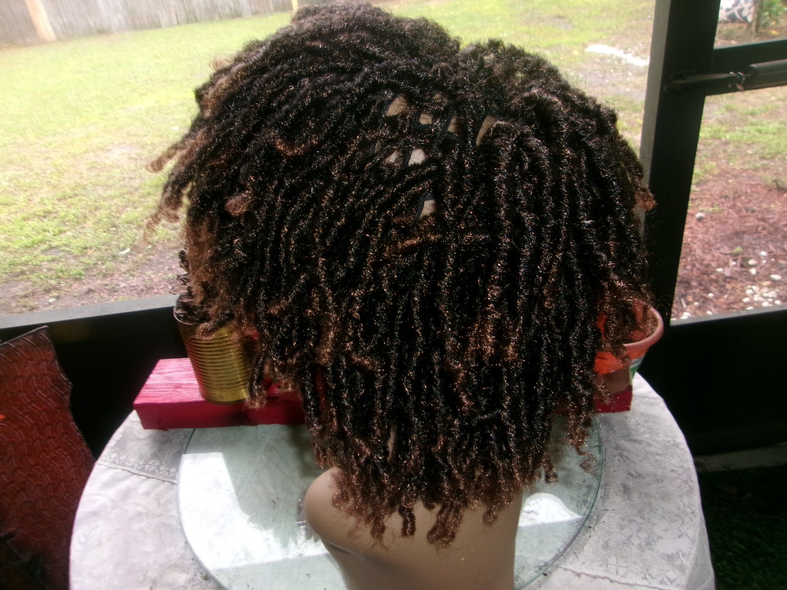 Black Women Twist Braided Dreadlock Braiding Short 12” Crochet Wig