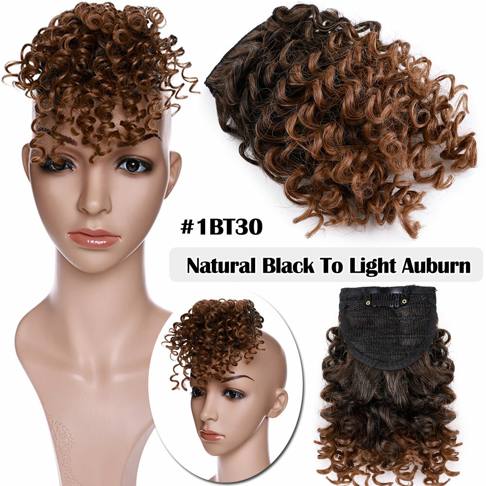 1Pcs As Human Hair Neat Side Bangs Clip In Fringe Front Fake Hair Extensions HYT